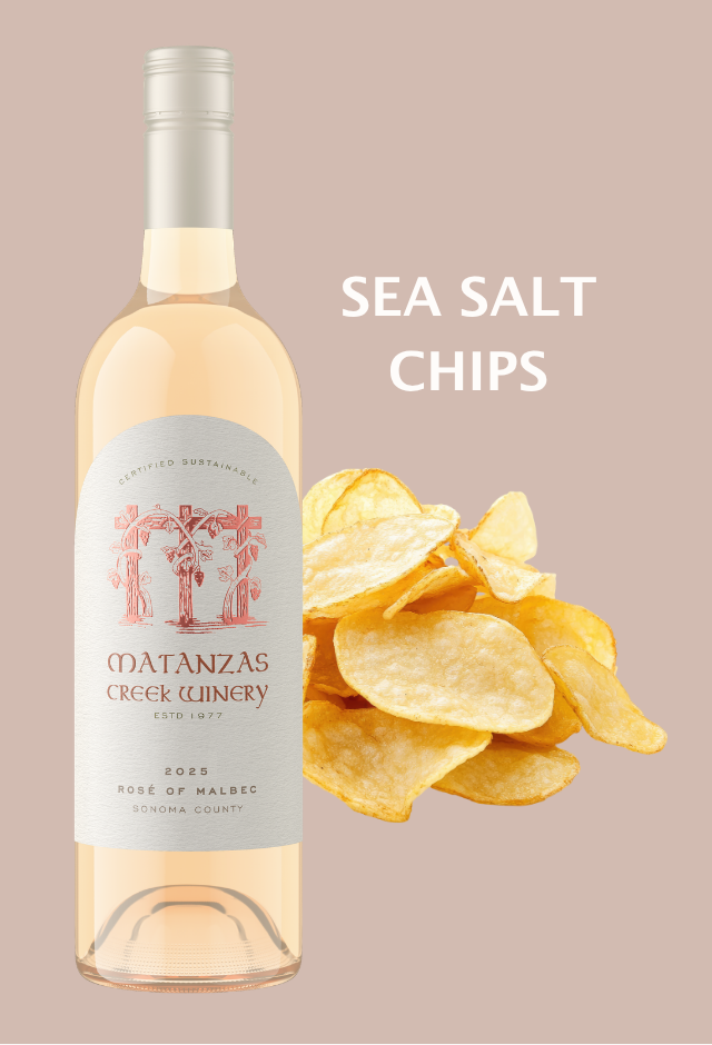 Matanzas Creek Rosé with Sea Salt Chips